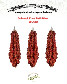 Kuru Dolmalık Tatlı Biber 50 Adet