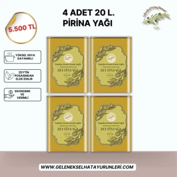 Pirina Yağı 4 Adet 20 L