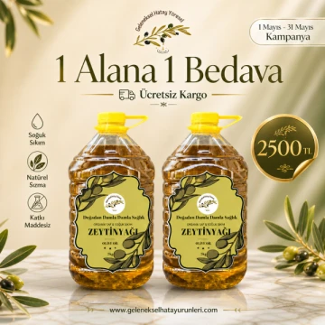 Sızma Zeytinyağı 1 Alana 1 Bedava