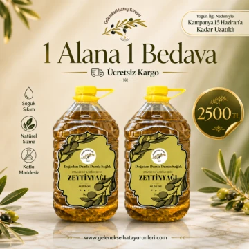 Sızma Zeytinyağı 1 Alana 1 Bedava