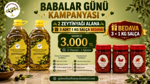 2 Sızma Zeytinyağı Alana 3 Salça Hediye
