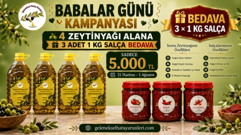 4 Sızma Zeytinyağı Alana 3 Salça Hediye