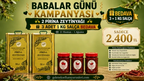 2 Pirina Zeytinyağı Alana 3 Salça Hediye