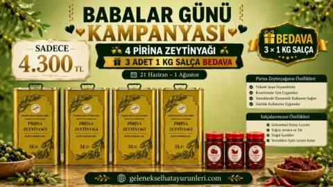 4 Pirina Zeytinyağı Alana 3 Salça Hediye