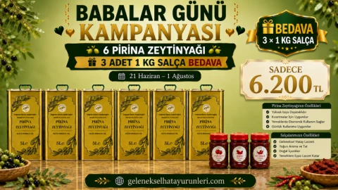 6 Pirina Zeytinyağı Alana 3 Salça Hediye