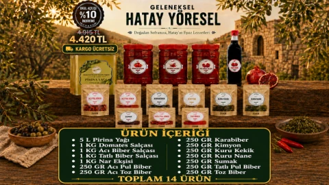 Okul Açılışı - 14 Ürünlü Hatay Paketi (5 L Pirina Yağı)